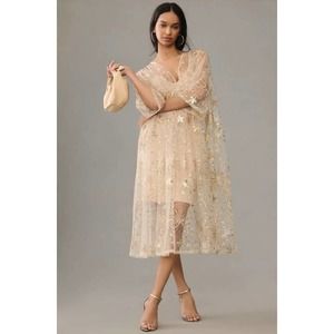Anthropologie Beaded Celestial Kaftan
